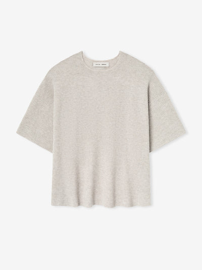 Waffle Short Sleeve Sweater