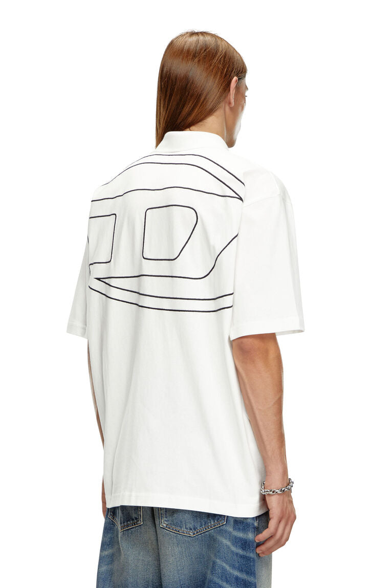 Diesel t-vort-megoval-d Polo shirt with maxi oval D embroidery