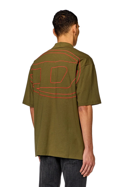 Diesel t-vort-megoval-d Polo shirt with maxi oval D embroidery