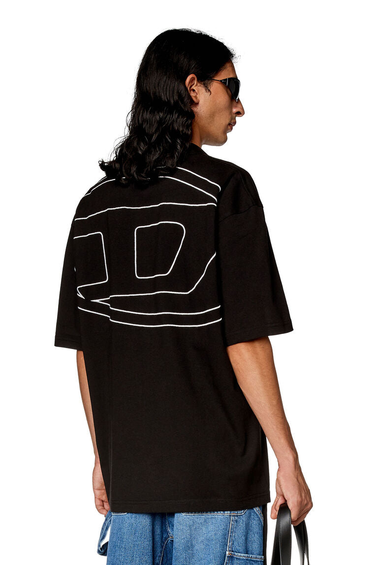 Diesel t-vort-megoval-d Polo shirt with maxi oval D embroidery