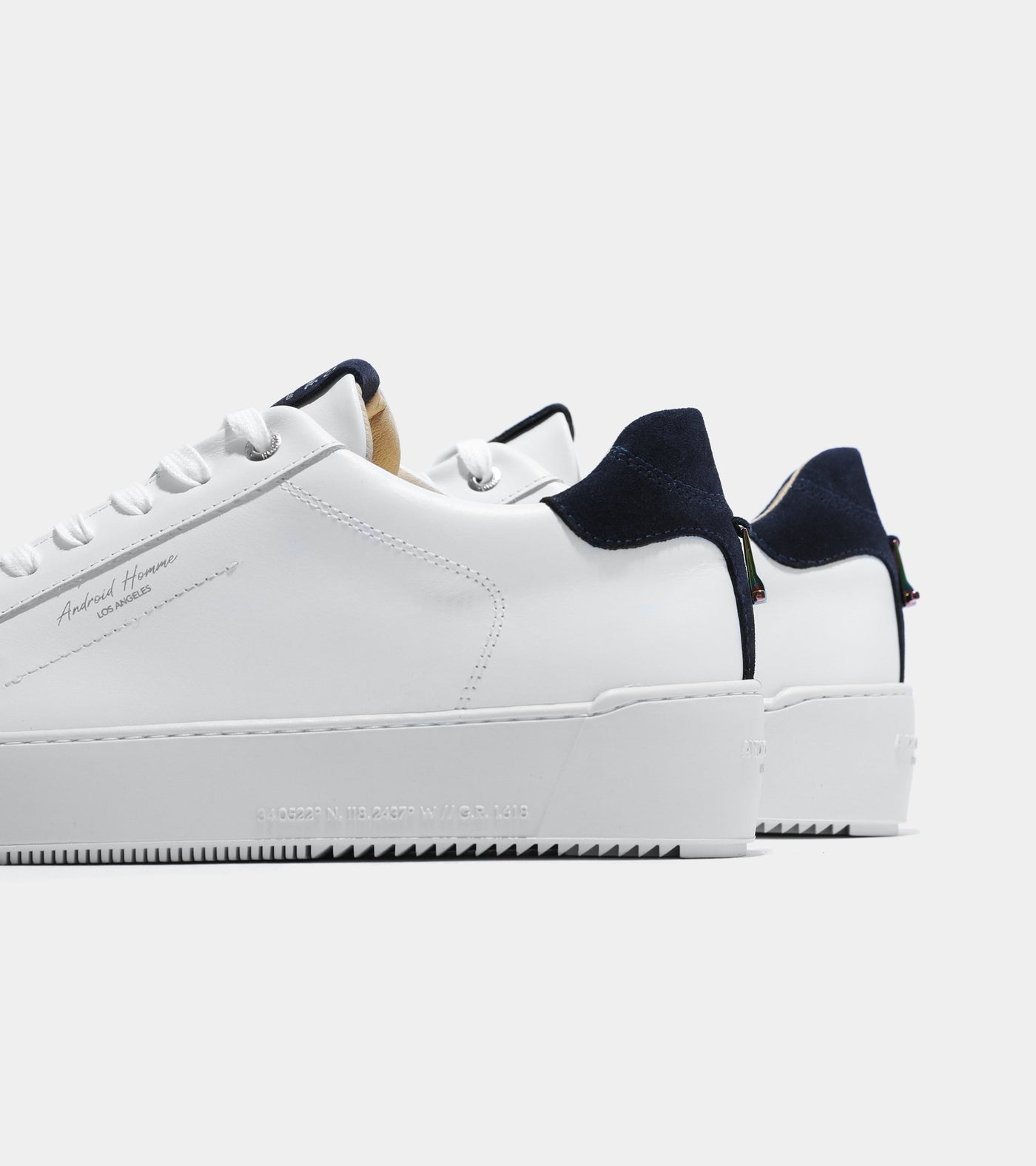 Android Homme Zuma White Navy Leather Hardware AHP224-26
