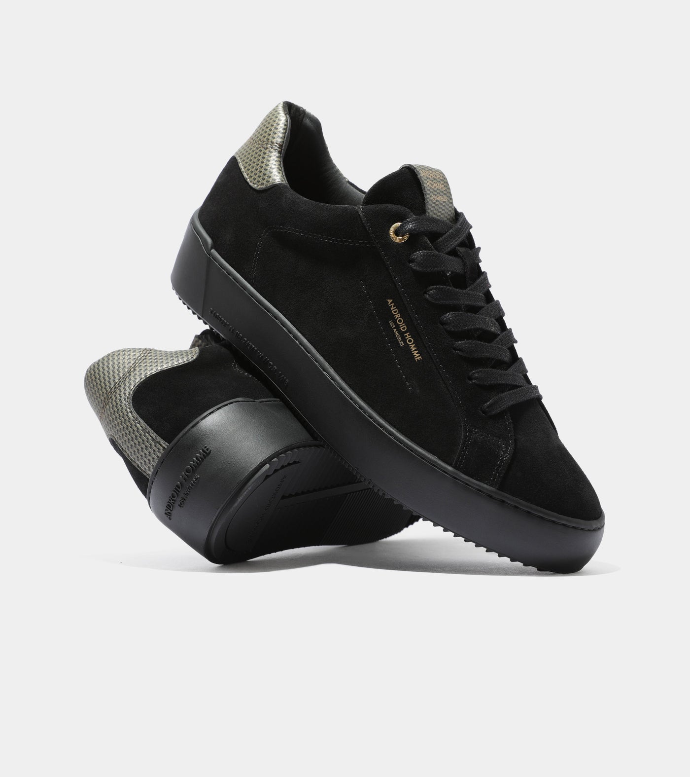 Android Homme Zuma Black Suede Gold Carbon Fibre AHP231-66