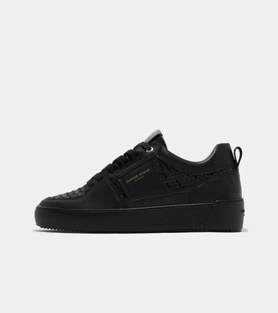 Android Homme Point Dume Low Black Leather Gloss Viper AHP233-12