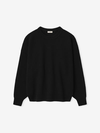 Wool Rib Crewneck Sweater