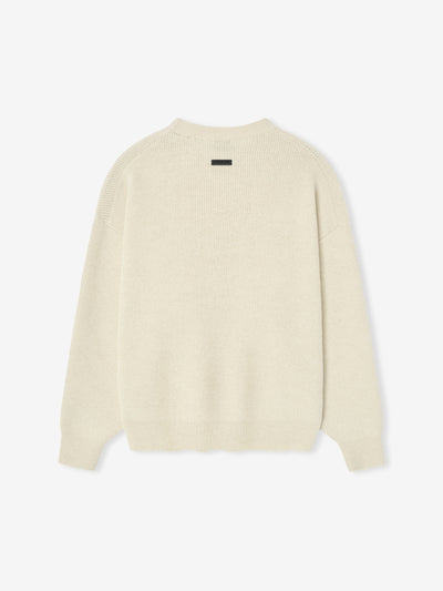Wool Rib Crewneck Sweater
